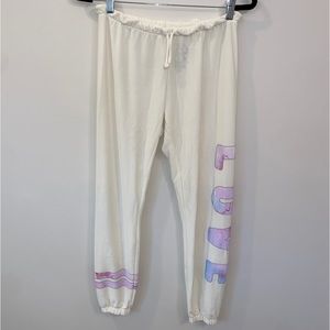 ❤️Chaser “Love” White Drawstring Soft Jogger Sweatpants | CLEARANCE